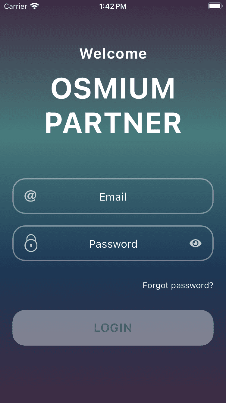 Osmium App — Login